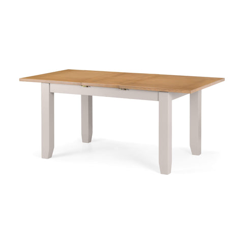 Julian Bowen Richmond Extending Dining Table, Grey/ Euro Oak - H78.5xW180cm
