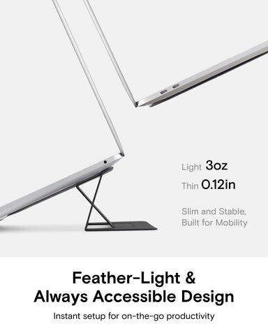 MOFT Laptop Stand for Desk, Adhesive Laptop Stand with 2 Adjustable Viewing Angles, Foldable and Portable Computer Stand Compatible with MacBook Air