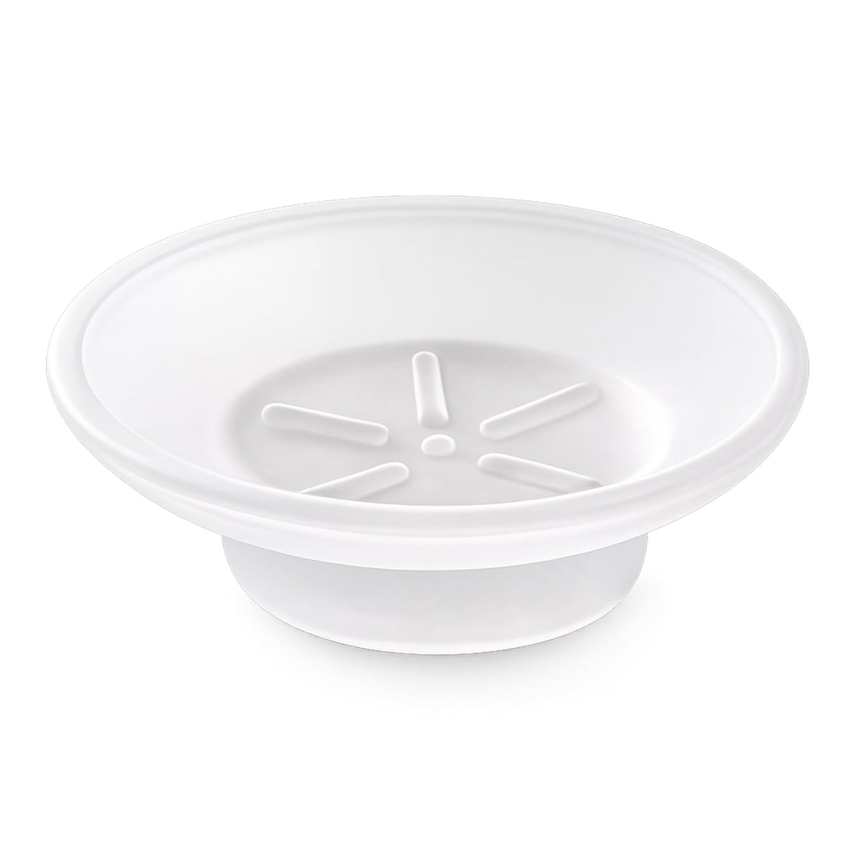 Glass Soap Dish Replacement, Round, Frosted, Matt Glass