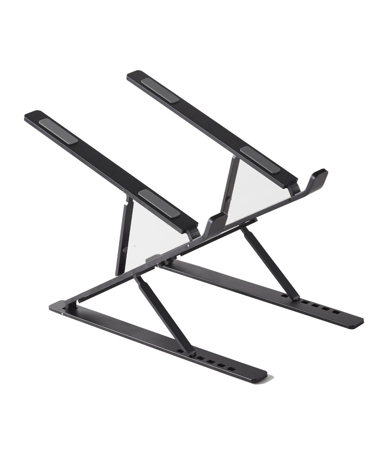 VVGAOGES Laptop Stand, Aluminium Height-Adjustable Ventilated Notebook Stand, Foldable Portable Laptop Stand Holder All 10-15.6 Inch Laptops