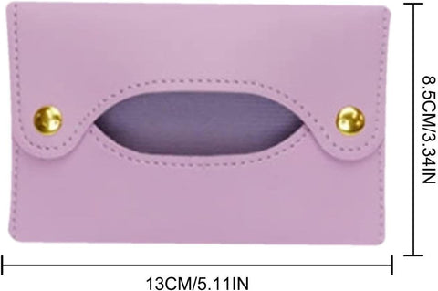 Purple Pocket Tissue Holder - Tissue Holder | Travel Pouch for Tissue | Pocket Paper Towel | Tissue Bag Holder | Towel Pu Leather Case
