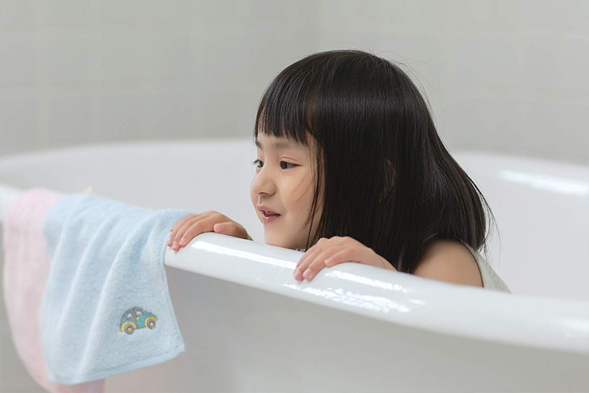 Nanxson Washcloth Towels Set 4 Pack Cotton Fingertip Towel Hand Bath Towel Baby Wash Face Cloths MJ0004 (4 pieces set (30 x 30 cm), blue)