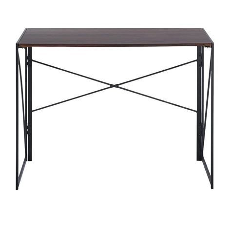 FurnitureR Computer Workstations, Small Space Foldable Desk, MDF & Metal Frame, Portable Laptop Desk for Home Office, Writing Table for Living Room