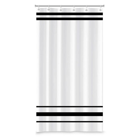 SDOTPMT 90x180cm Black and White Shower Curtain Modern Classic Black Striped Bath Curtain Rustic Farmhouse Minimalism Bathtub Curtain for Bathroom