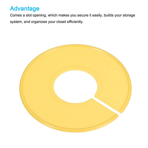 PATIKIL Clothes Dividers 20 Pack Blank Clothing Rack Size Sorting Reusable Wardrobe Round Hanger Separator, Yellow