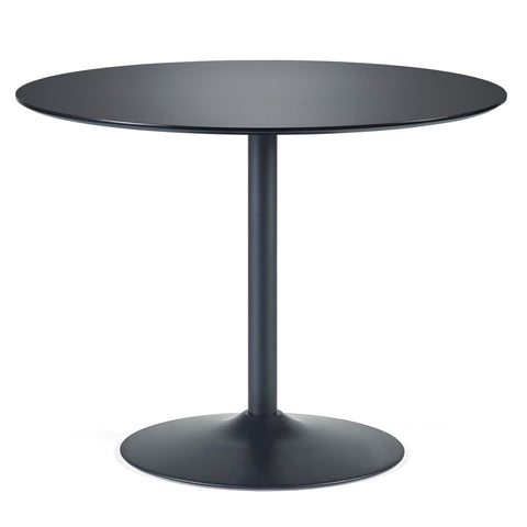Julian Bowen Nero 100cm Round Table for 4, Black - H75 x W100 x D100cm