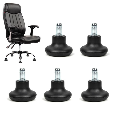 TMBMLPP Pack of 5 Bell Glides Replacement Office Chair Wheels Stopper Swivel Caster Wheels