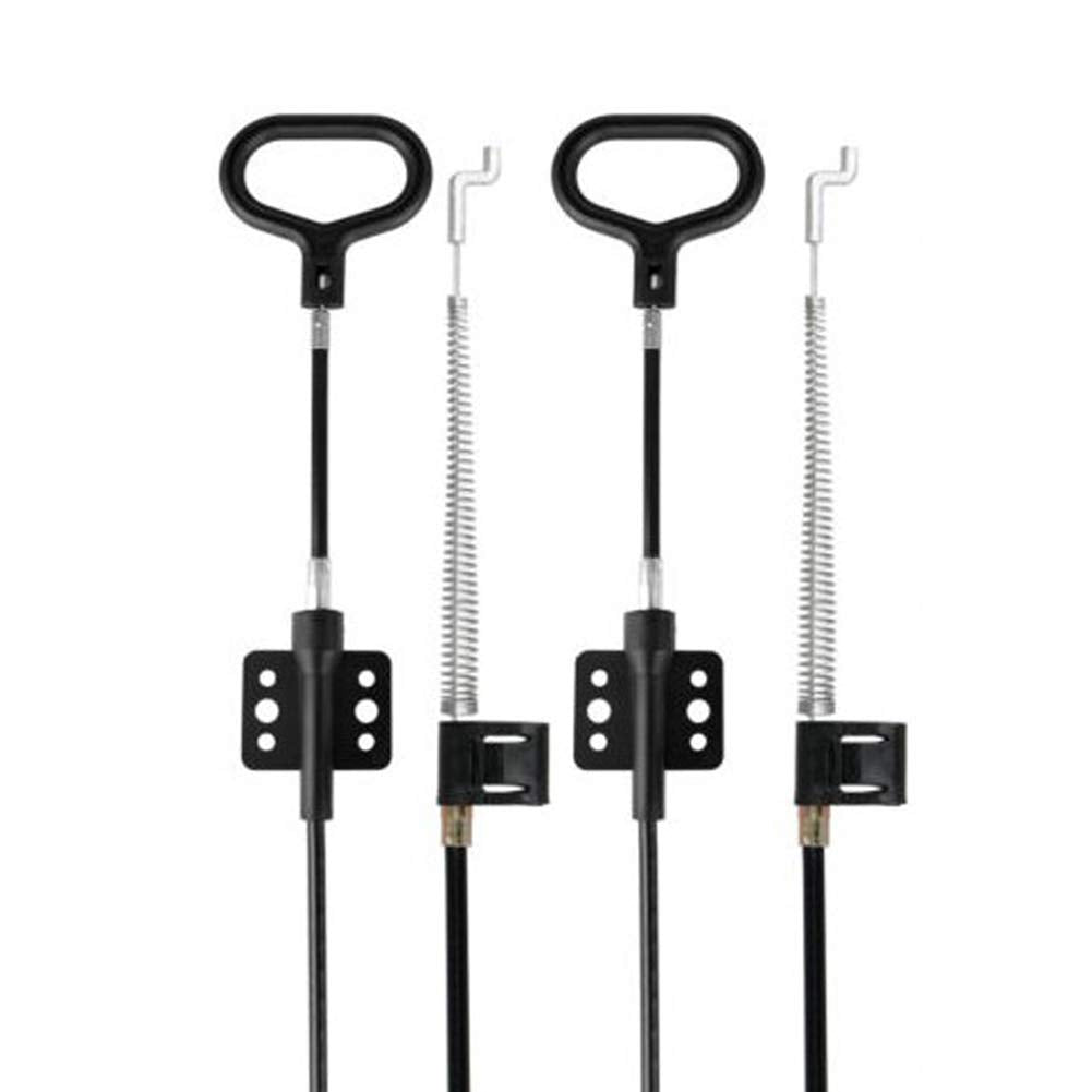 Faderr D-Ring Handle Recliner Pull Cable Spring, Recliner Replacement Parts Sofa Reliable Release Lever Handle Replacement Cable (Black/2 pcs)