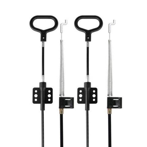 Faderr D-Ring Handle Recliner Pull Cable Spring, Recliner Replacement Parts Sofa Reliable Release Lever Handle Replacement Cable (Black/2 pcs)