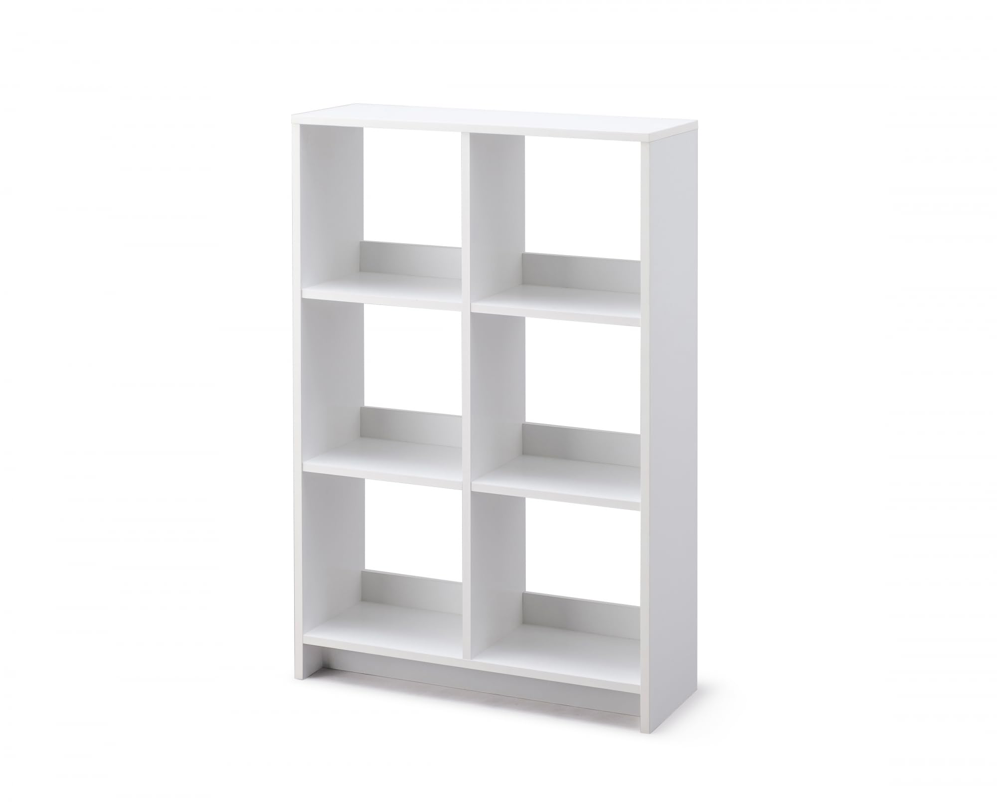 Iris Ohyama,Wooden Open Shelf, 6 Cube storage unit, Organiser, Modern design, Living room, Bedroom, Study room,WOS-6 - White Oak