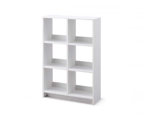 Iris Ohyama,Wooden Open Shelf, 6 Cube storage unit, Organiser, Modern design, Living room, Bedroom, Study room,WOS-6 - White Oak