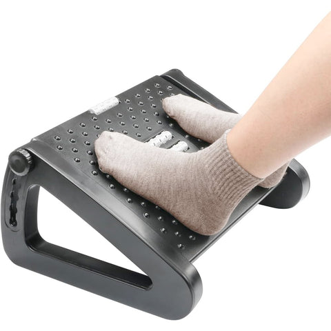 Roysmart Foot Rest Desk, Height-Adjustable Footstool, Ergonomic Footrest, Relieve Leg, Knee and Back Pain