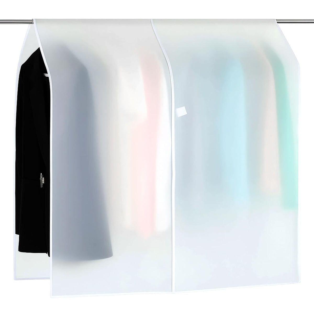 Guduling Clothing Rack Cover,Duty Dust & Moisture Resistant Garment Rack Cover,Clear Covers for Clothes Rackfor Seasonal Clothes