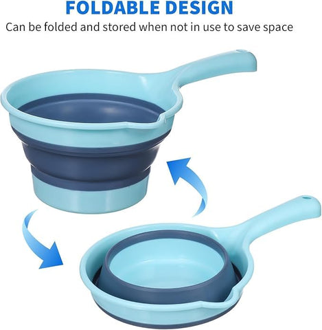 EnweiBingshi Folding Water Ladle, Collapsible Scoop Kitchen Ladles Cup, Bathroom Outdoor Dippers