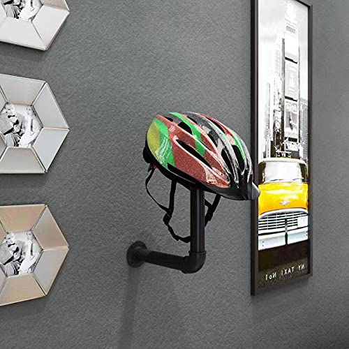 WANLIAN Motorcycle Helmet Holder， Motorcycle Helmet Accessories Jacket Hanger Wall Mounted Multifunctional Bicycle Helmet Rack (2 PCS)