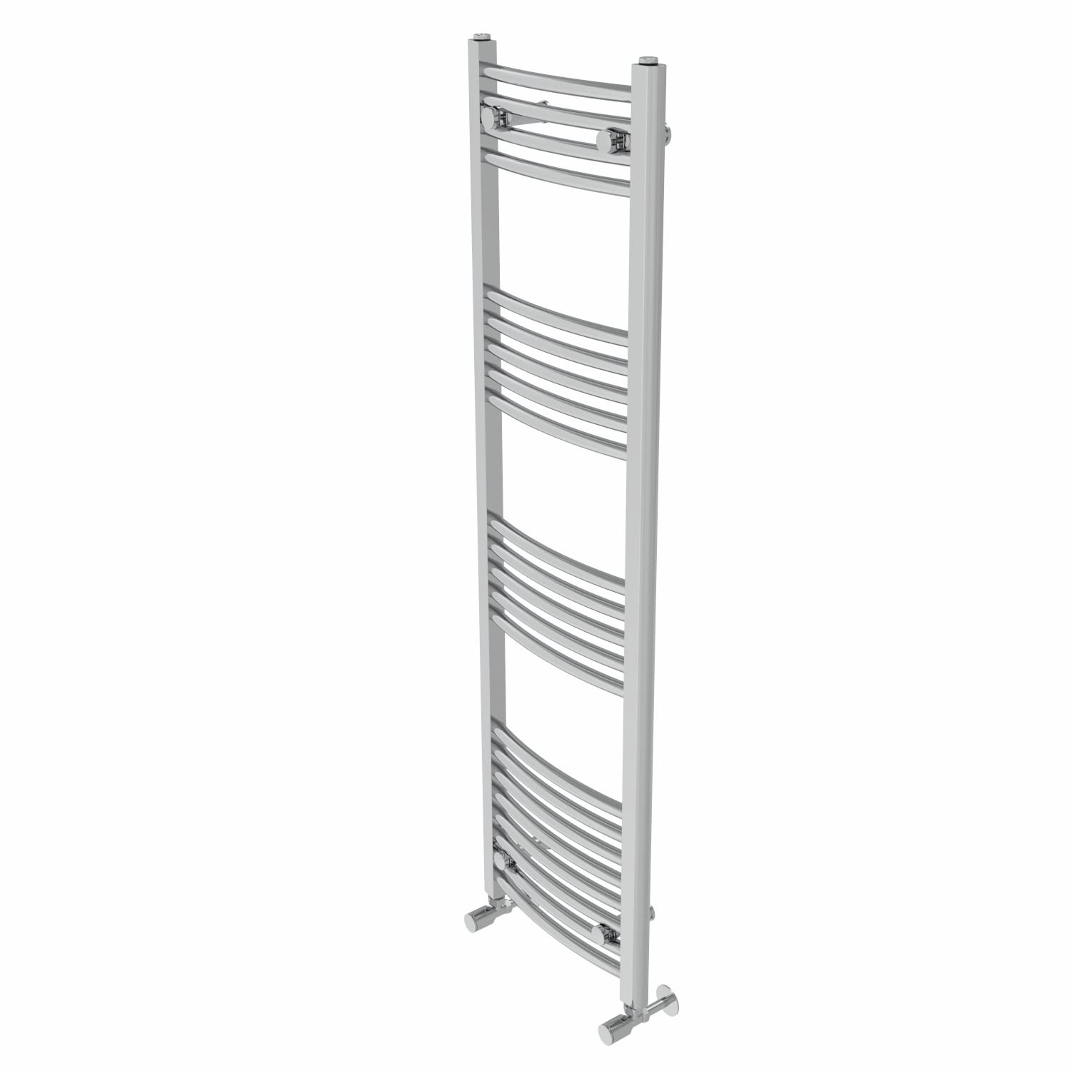 Warmehaus Curved Bathroom Heated Towel Rail Warmer 1400x400mm Chrome