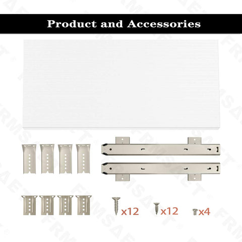 FRMSAET Under Desk 20/24/30 inch Keyboard Drawer Platform(20 inch, White)