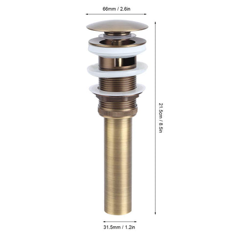 Basin Drain Stopper 40 to 45mm Mounting Hole Popup Drain for Sink Drains