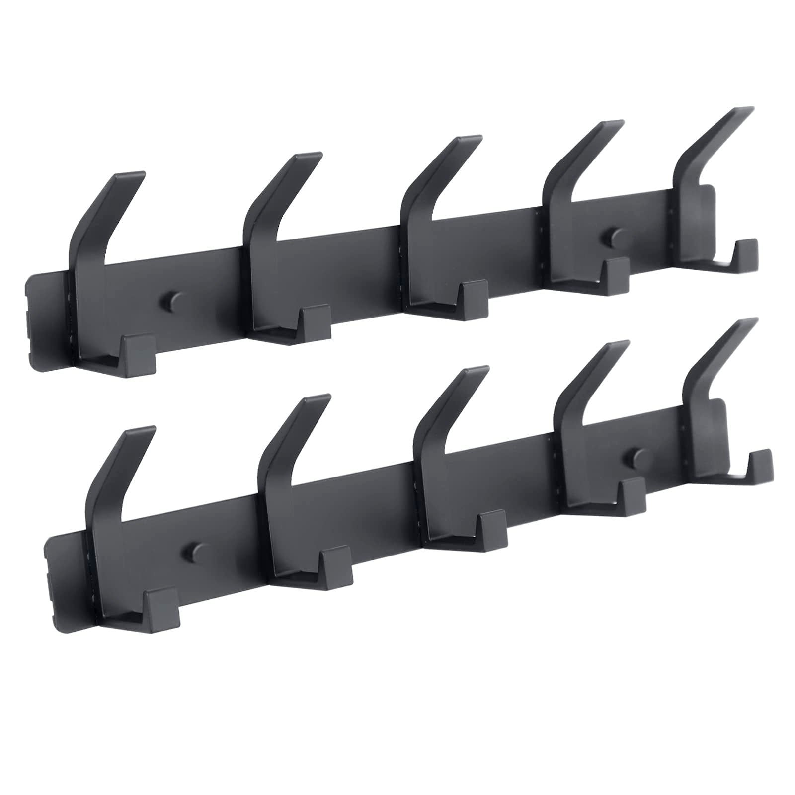 Coat Rack Wall Mounted,5 Coat Hooks for Hanging Coats,Heavy Duty Metal Double Hook Rack Hook Rail,Coat Rack with Hooks,Wall Mount Coat Hanger for Hat