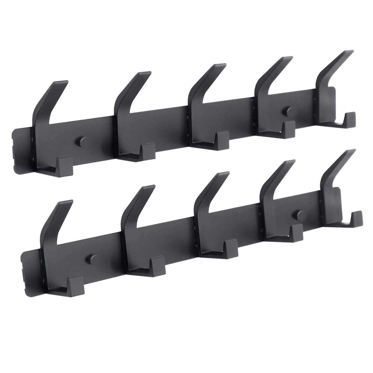 Coat Rack Wall Mounted,5 Coat Hooks for Hanging Coats,Heavy Duty Metal Double Hook Rack Hook Rail,Coat Rack with Hooks,Wall Mount Coat Hanger for Hat