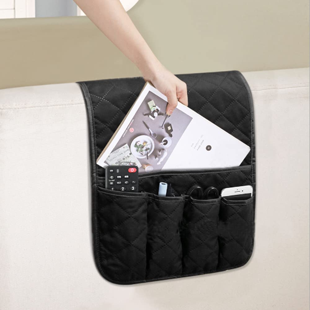 Waterproof Sofa Couch Chair Armrest Storage Organizer Antiskid Hanging Caddy Pocket TV Remote Control Holder Durable Space Saver Sofas Tidy Arm Rest