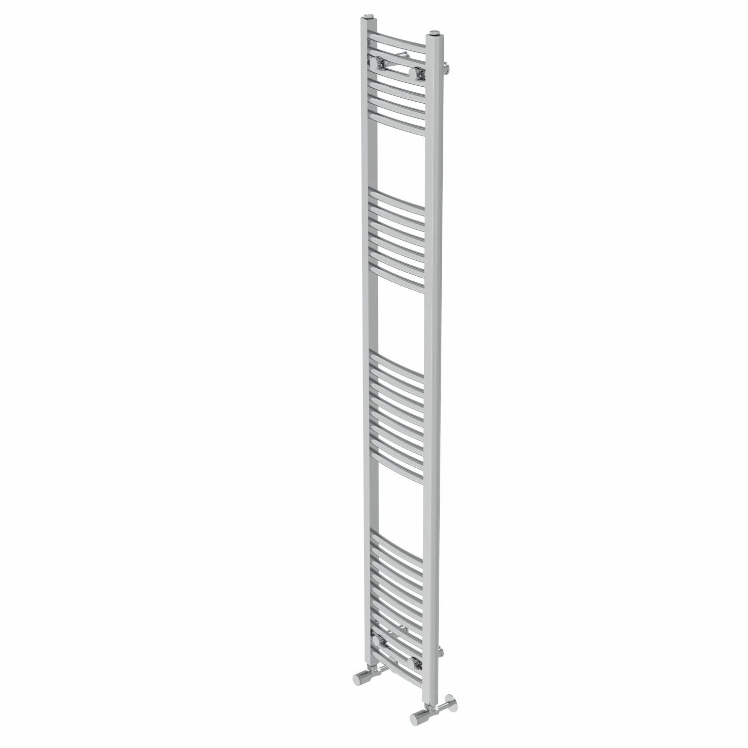 Warmehaus Curved Heated Towel Rail Radiator Ladder Chrome 1800x300mm