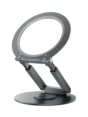 Anifrim Telescopic Laptop Stand, 360 Rotating Computer Stand Adjustable Height Swivel Pull Out Design Ergonomic Latptop Riser Standing Desk Converter