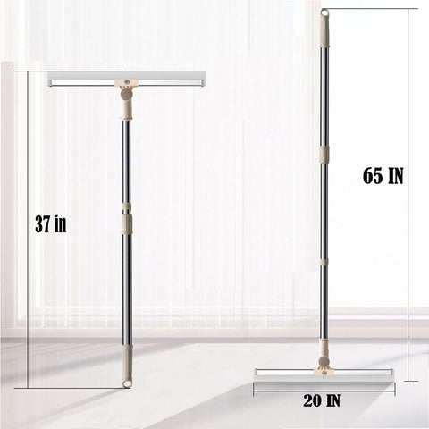 20 IN Silicone Floor Squeegee 65 in Long Handle for Floor Window Cleaning