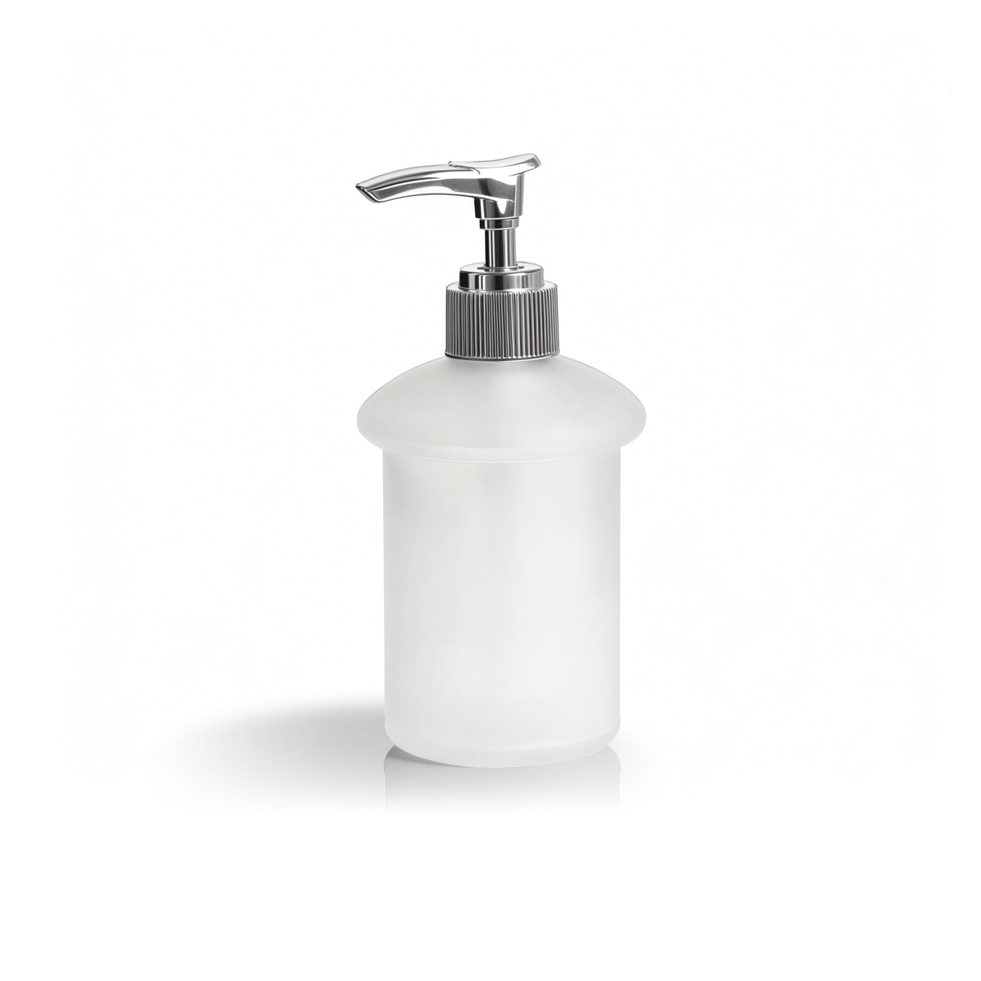 Replacement Frosted Glass Soap Dispenser Bottle with Pump, 200ml Spare Liquid Soap Bottle Compatible with Wall Mounted Holder Bathroom Bracket