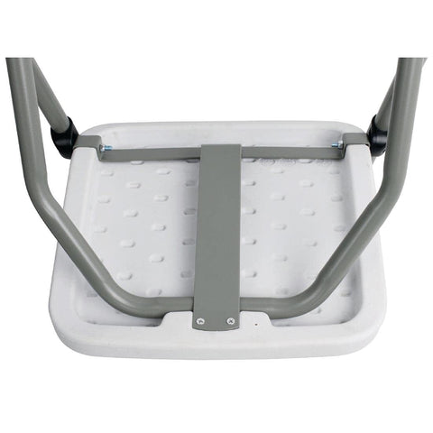 Bolero Folding High Stools Steel Frame Plastic Seat, Pack of 2, White