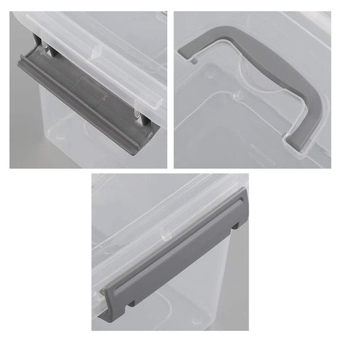 Dynko Plastic Storage Boxes, Clear Containers, Boxes with Lids Set of 4