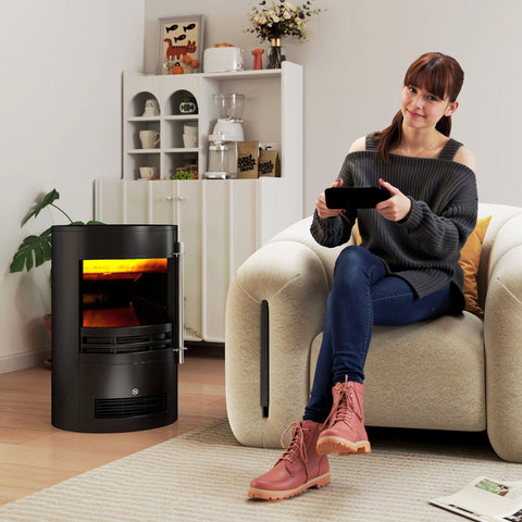 Electric Fireplace Heater 900W/1800W-Black