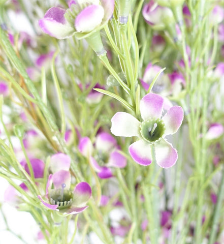 100cm Artificial Foliage with Small Flowers - Purple