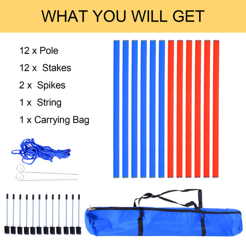 Pet Agility Set Training Play Kit Dog Hoop Poles Tunnel Obedience Equipment