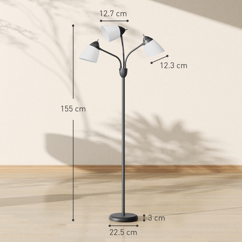 HOMCOM Arc Tree Floor Lamp with 3000K/4500K/6500K Colour Temperatures Black
