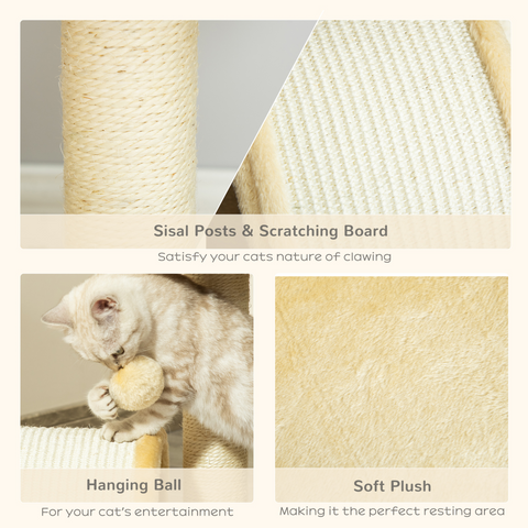 Cat Tree Kitten Scratching Scratcher Cosy Sisal Home Play Rest Activity Exercise