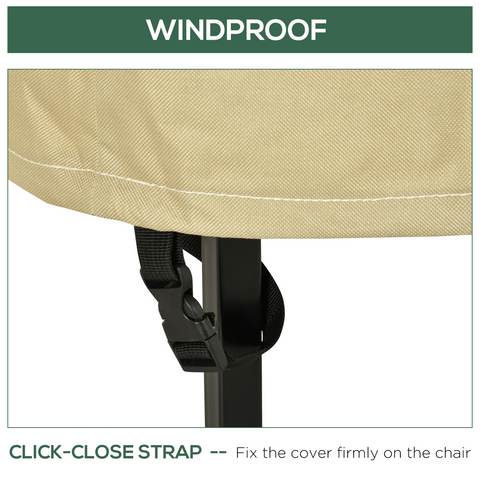 Waterproof Garden Wicker Chairs Cover Patio Seat Protector L70*W90*H115cm