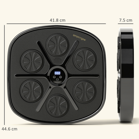 SPORTNOW Smart Bluetooth Boxing Machine Wall Mounted with 9 Speeds & Modes