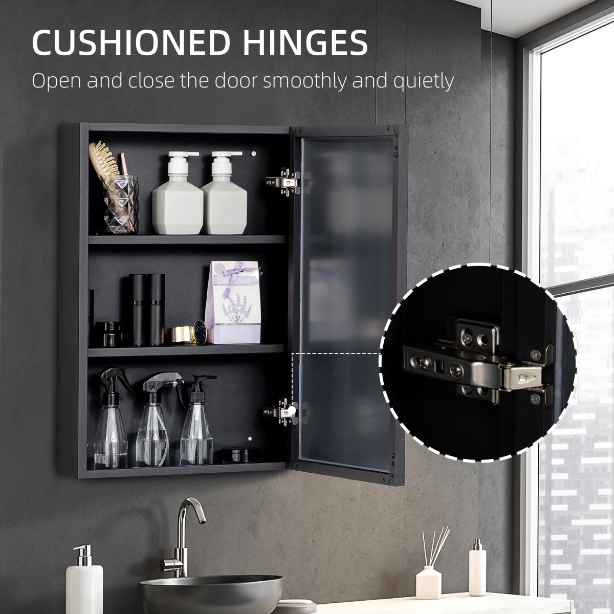 Bathroom Cabinet with Mirror ( Amazon Shipping)（Prohibited by WalMart）