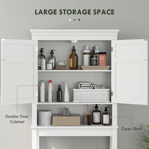 HOMCOM Over Toilet Storage Unit 3-Tier Freestanding Washing Machine Cabinet