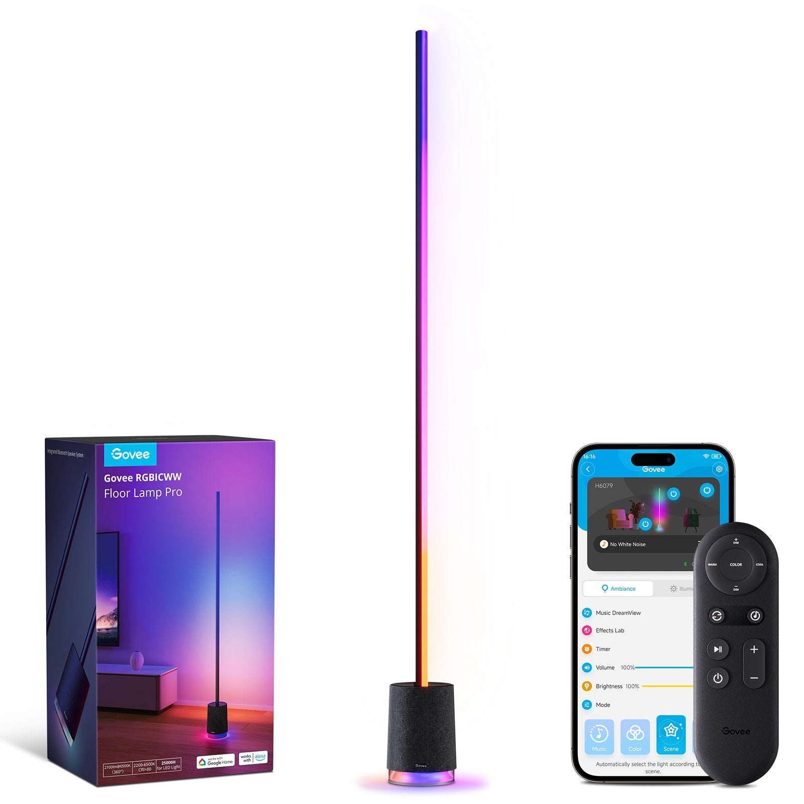 GOVEE FLOOR LAMP PRO WITH SPEAKER BLACK