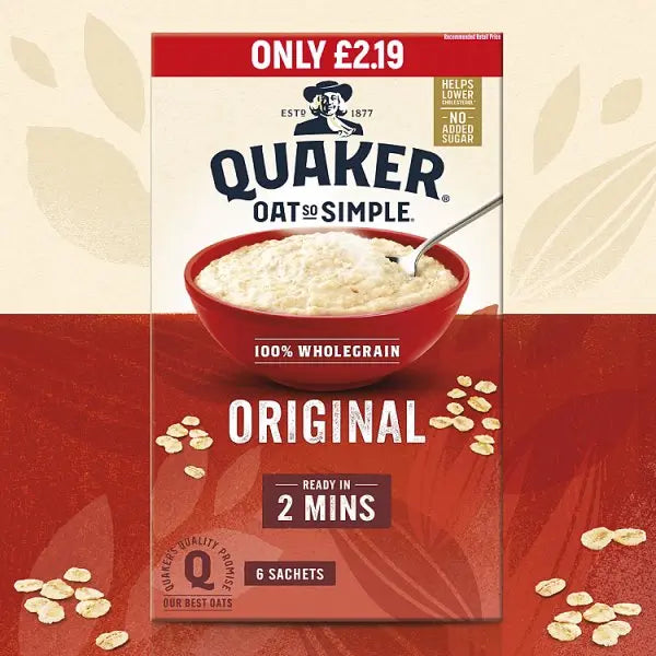 Quaker Oat So Simple Original Porridge Sachets (Case of 8)