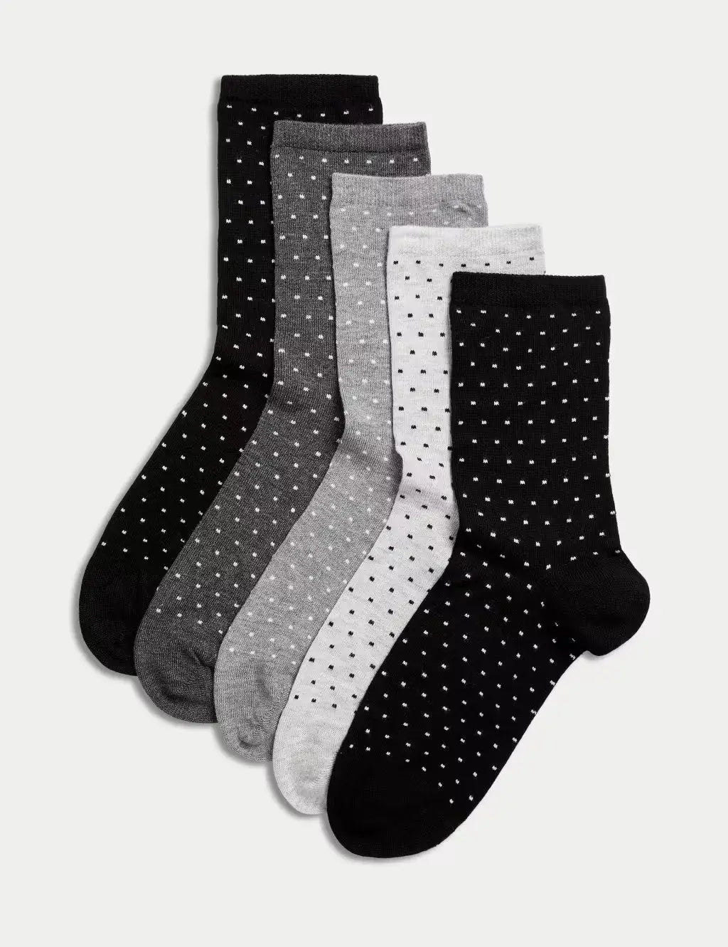 5pk Seamless Toes Ankle High Socks