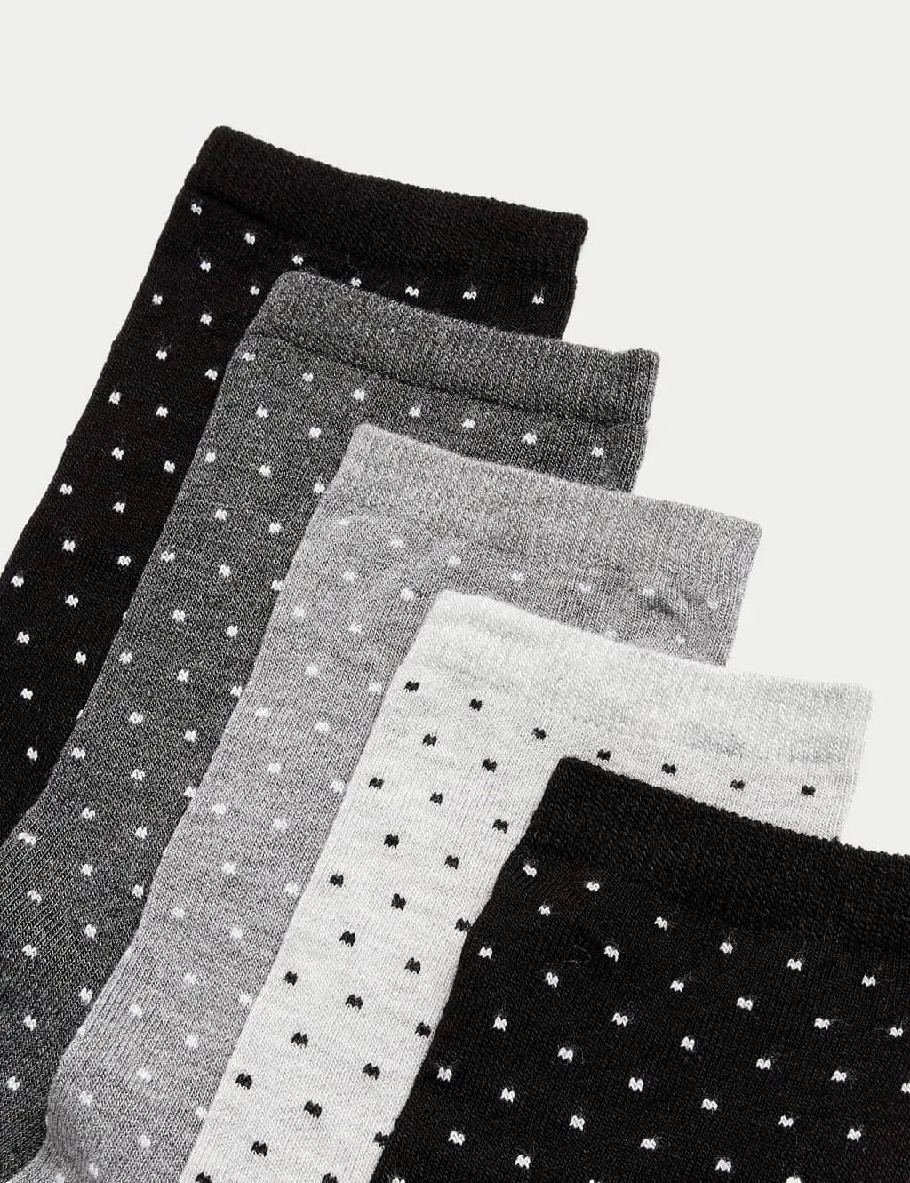 5pk Seamless Toes Ankle High Socks