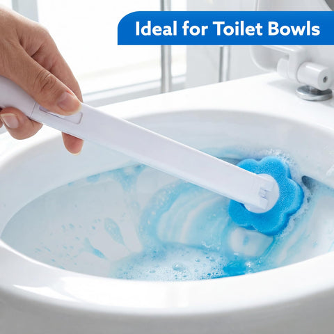 wlich 48PCS Toilet Wand Cleaner Refills, 3 Colours Disposable Cleaner Heads