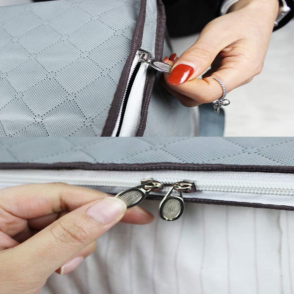 VLikeze Foldable Storage Bags, 84L Waterproof Anti-Mold Moisture Proof Large Capacity Thick Nonwoven Clothing Storage Bags for Comforters, Blankets