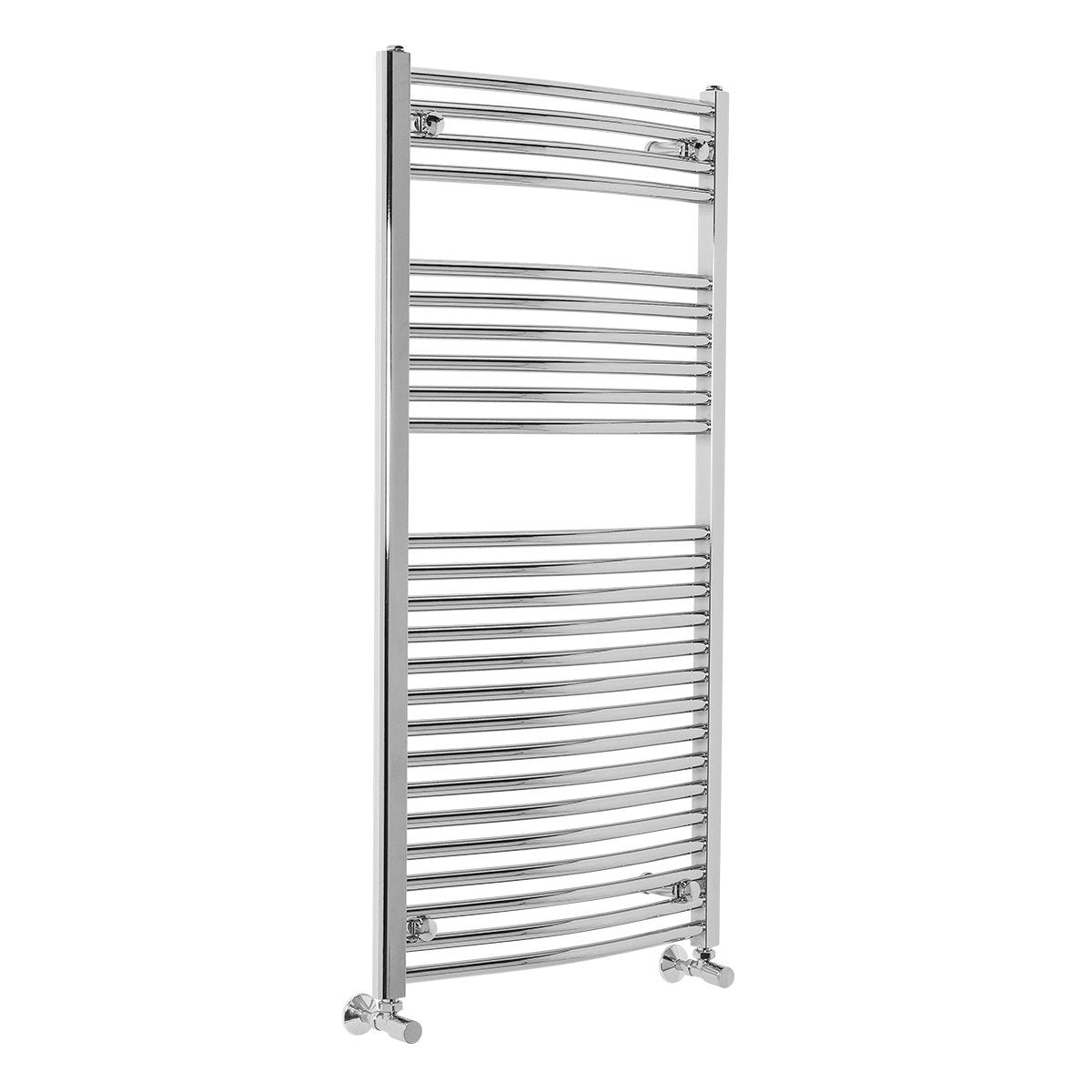 Warmehaus Curved Heated Towel Rail Radiator Ladder Chrome 1200x600mm