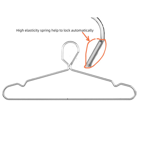 Trrcylp 4mm Lockable Coat Hangers Heavy Duty Windproof Clothes Hangers