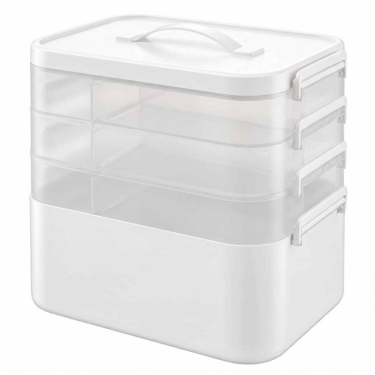 Stidyzo Medicine Storage Box, 4-layer Stackable Storage Box