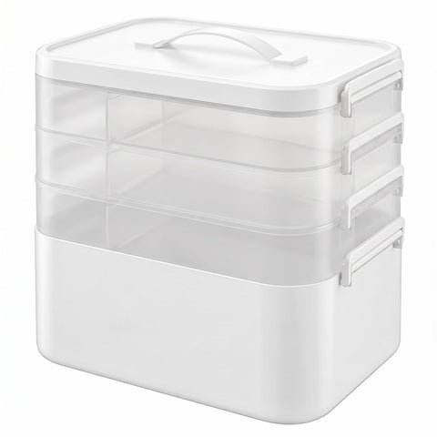 Stidyzo Medicine Storage Box, 4-layer Stackable Storage Box